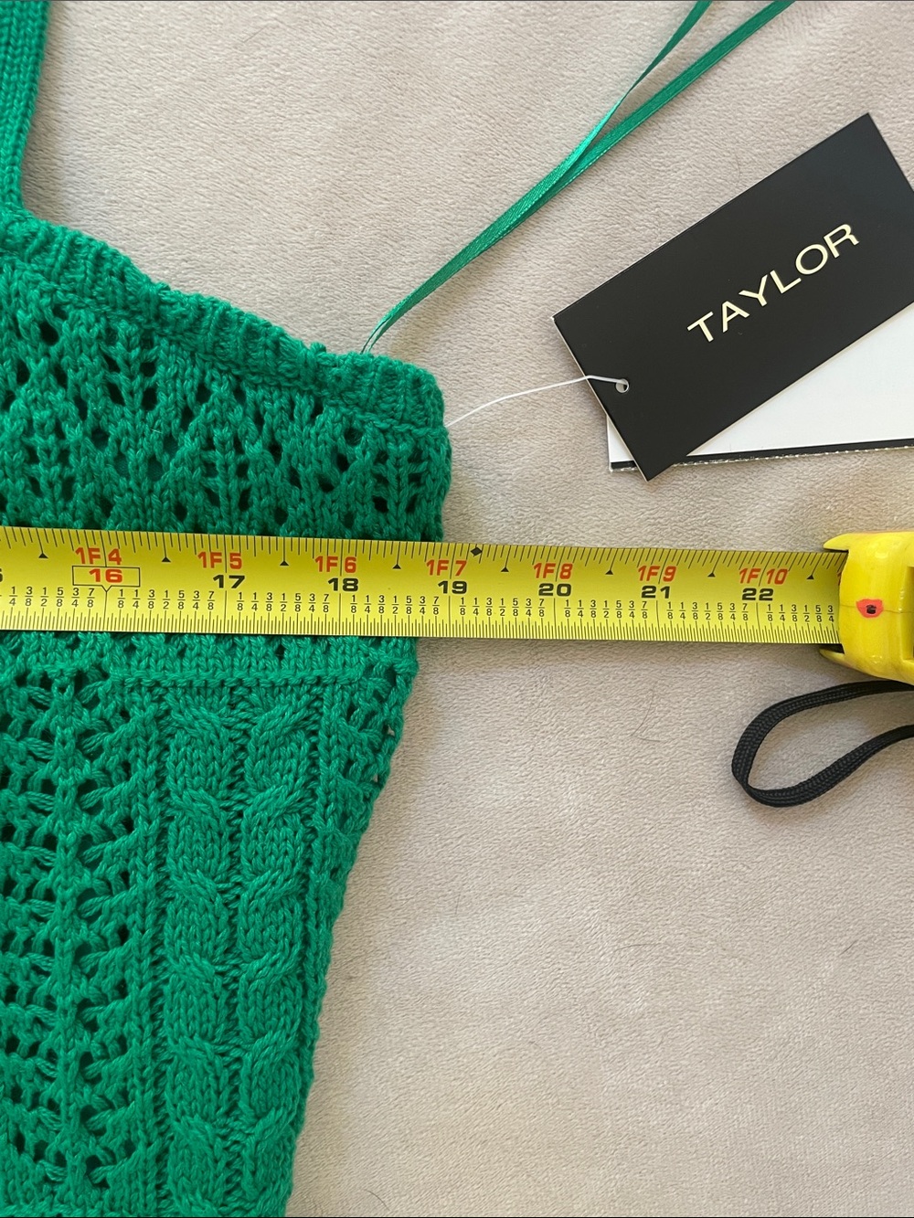 Taylor Emerald Crochet Mini Dress - Picture 6 of 9